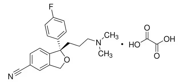 Escitalopram oxalate structure, CAS 219861-08-2