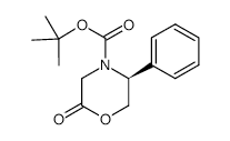 (5S)-N-(tert-Butoxycarbonyl)-3,4,5,6-tetrahydro-5-phenyl-4(H)-1,4-oxazin-2-one structure, CAS 220077-24-7