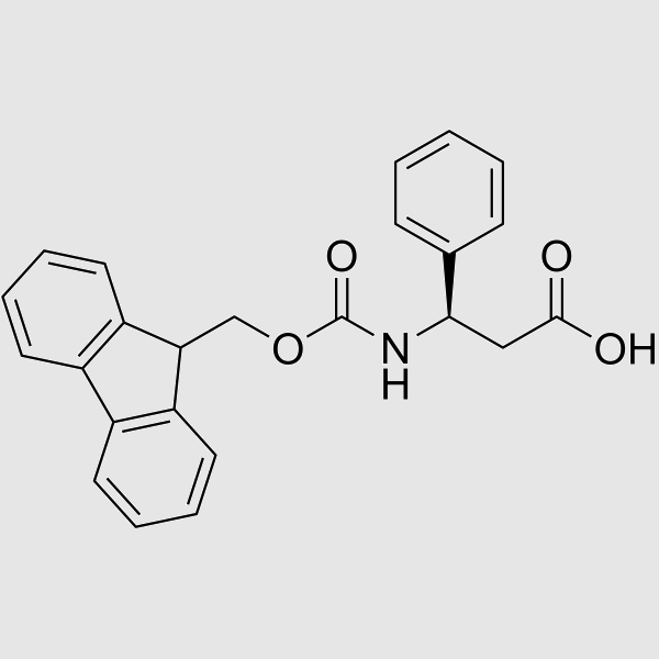 Fmoc-(R)-3-Amino-3-phenylpropionic acid structure, CAS 220498-02-2