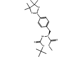 Methyl (2S)-2-[(tert-butoxycarbonyl)amino]-3-[4-(4,4,5,5-tetramethyl-1,3,2-dioxaborolan-2-yl)phenyl]propanoate structure, CAS 220587-29-1
