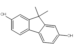 9,9-Dimethyl-9H-fluorene-2,7-diol structure, CAS 221010-68-0
