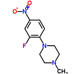 1-(2-Fluoro-4-nitrophenyl)-4-methylpiperazine structure, CAS 221198-29-4