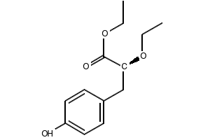 (S)-2-Ethoxy-3-(4-hydroxyphenyl)propionic acid ethyl ester structure, CAS 222555-06-8