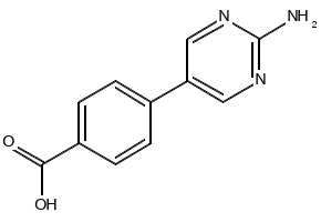 4-(2-Aminopyrimidin-5-yl)benzoic acid structure, CAS 222987-21-5