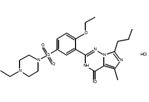 Vardenafil hydrochloride structure, CAS 224785-91-5