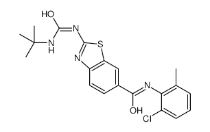 N-(2-Chloro-6-methylphenyl)-2-[[(tert-butylamino)carbonyl]amino]-6-benzothiazolecarboxamide structure, CAS 225521-80-2