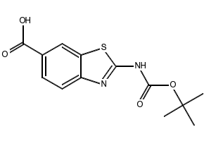 2-N-Boc-aminobenzothiazole-6-carboxylic acid structure, CAS 225525-50-8