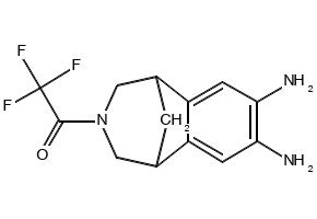 2,3,4,5-Tetrahydro-3-(trifluoroacetyl)-1,5-methano-1H-3-benzazepine-7,8-diamine structure, CAS 230615-69-7