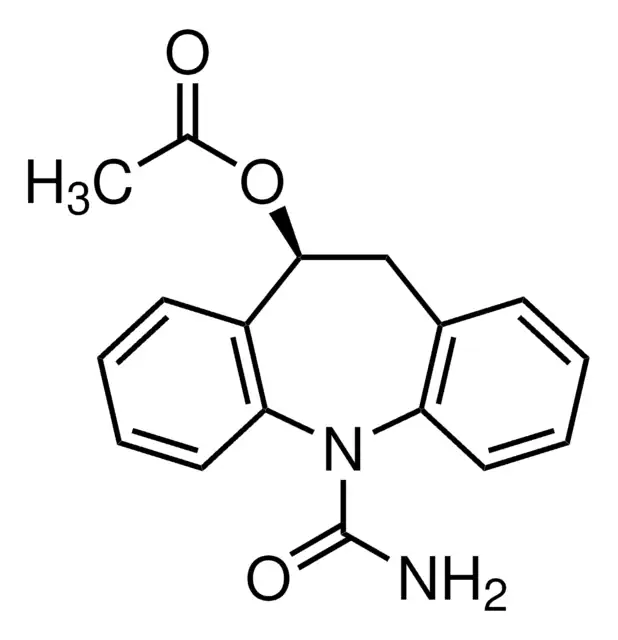 Eslicarbazepine acetate structure, CAS 236395-14-5