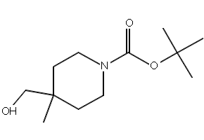 1-Boc-4-(Hydroxymethyl)-4-methyl-piperidine structure, CAS 236406-21-6