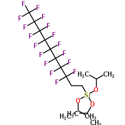 (3,3,4,4,5,5,6,6,7,7,8,8,9,9,10,10,10-Heptadecafluorodecyl)tris(1-methylethoxy)silane structure, CAS 246234-80-0
