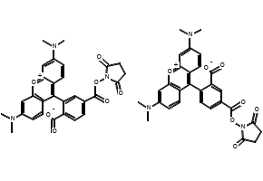 5(6)-Carboxytetramethylrhodamine succinimidyl ester structure, CAS 246256-50-8