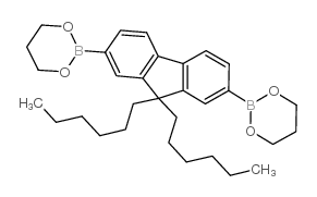 9,9-Dihexylfluorene-2,7-bis(trimethyleneborate) structure, CAS 250597-29-6