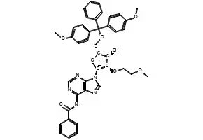 N-Benzoyl-5'-O-[bis(4-methoxyphenyl)phenylmethyl]-2'-O-(2-methoxyethyl)adenosine structure, CAS 251647-48-0