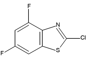 2-Chloro-4,6-difluorobenzothiazole structure, CAS 252681-57-5