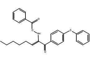 1-[4-(Phenylthio)phenyl]-1,2-octanedione 2-(O-benzoyloxime) structure, CAS 253585-83-0
