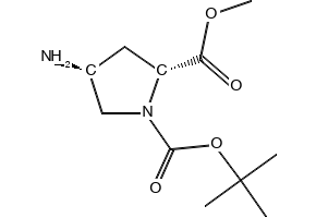 (2R,4S)-1-tert-Butyl 2-methyl 4-aminopyrrolidine-1,2-dicarboxylate structure, CAS 254881-77-1