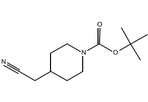 (1-Boc-piperidin-4-yl)acetonitrile structure, CAS 256411-39-9