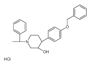 (3R,4R)-1-[(1R)-1-Phenylethyl]-4-[4-(phenylmethoxy)phenyl]-3-piperidinol hydrochloride structure, CAS 257938-65-1