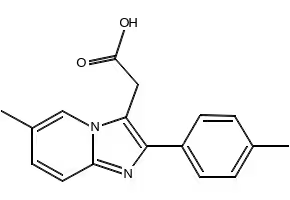Methyl 6-methyl-2-(4-methylphenyl)imidazo[1,2-a]pyridine-3-acetate structure, CAS 258273-50-6