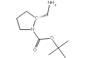 (R)-2-(Aminomethyl)-1-N-Boc-pyyrolidine structure, CAS 259537-92-3