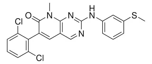 6-(2,6-Dichlorophenyl)-8-methyl-2-[[3-(methylthio)phenyl]amino]pyrido[2,3-d]pyrimidin-7(8H)-one structure, CAS 260415-63-2