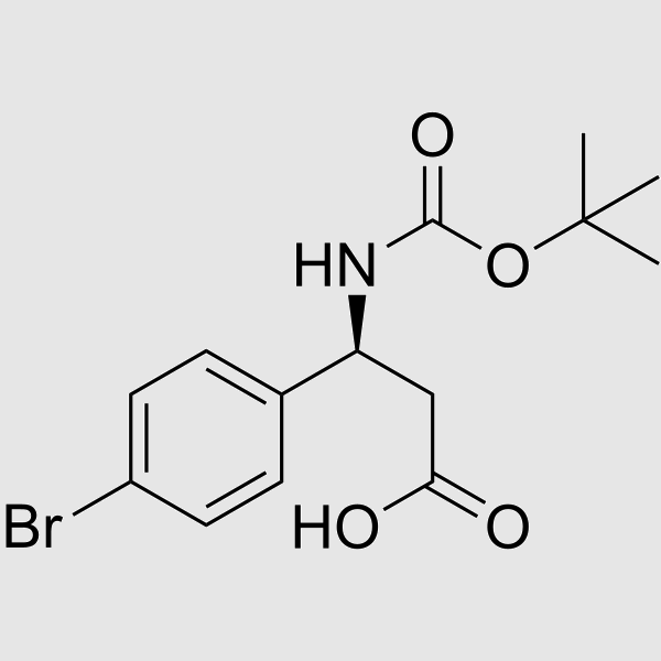 Boc-4-Bromo-D-beta-phenylalanine structure, CAS 261165-06-4