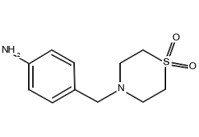 4-(4'-Aminobenzyl)thiomorpholine 1,1-dioxide structure, CAS 263339-24-8