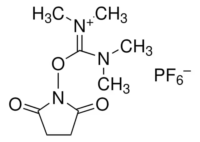 N,N,N',N'-Tetramethyl-O-(N-succinimidyl)uronium hexafluorophosphate structure, CAS 265651-18-1