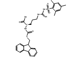 N-Fmoc-N'-(mesitylene-2-sulfonyl)-D-arginine structure, CAS 268204-88-2