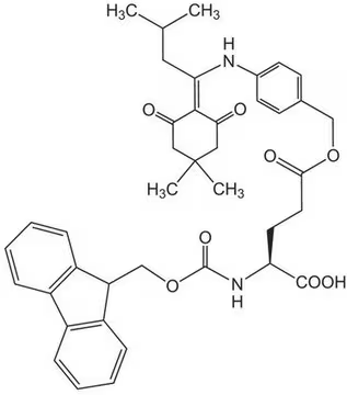 Fmoc-Glu(odmab)-OH structure, CAS 268730-86-5