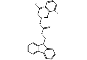 Fmoc-(R)-3-Amino-4-(2-chlorophenyl)butyric acid structure, CAS 268734-29-8