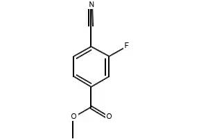 Methyl 4-cyano-3-fluorobenzoate structure, CAS 268734-34-5