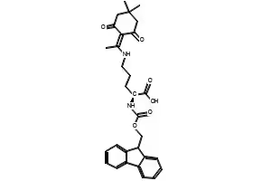 N-Fmoc-(N'-1-(4,4-dimethyl-2,6-dioxocyclohex-1-ylidene)ethyl)-L-ornithine structure, CAS 269062-80-8