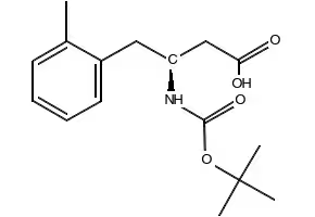 Boc-(S)-3-Amino-4-(2-methylphenyl)butanoic acid structure, CAS 270062-90-3