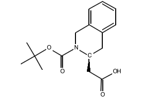 Boc-(S)-1,2,3,4-tetrahydroisoquinoline-3-acetic acid structure, CAS 270062-98-1