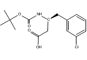 Boc-(S)-3-Amino-4-(3-chlorophenyl)butyric acid structure, CAS 270596-39-9