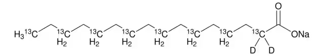 Hexadecanoic-9,9-D2 acid structure, CAS 272442-14-5