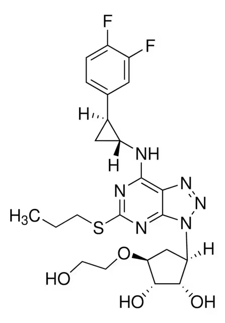 Ticagrelor structure, CAS 274693-27-5