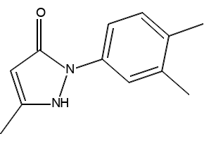2-(3,4-Dimethylphenyl)-1,2-dihydro-5-methyl-3H-pyrazol-3-one structure, CAS 277299-70-4
