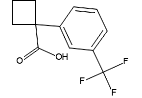 1-(Trifluoromethyl)cyclobutanecarboxylic acid structure, CAS 277756-45-3