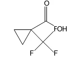 1-(Trifluoromethyl)cyclopropane-1-carboxylicacid structure, CAS 277756-46-4
