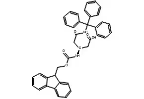 (3S)-3-(9H-Fluoren-9-ylmethoxycarbonylamino)-5-oxo-5-[tri(phenyl)methylamino]pentanoic acid structure, CAS 283160-20-3