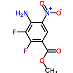 Methyl 4-amino-2,3-difluoro-5-nitrobenzoate structure, CAS 284030-58-6