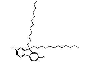 9,9-Didodecyl-2,7-dibromofluorene structure, CAS 286438-45-7