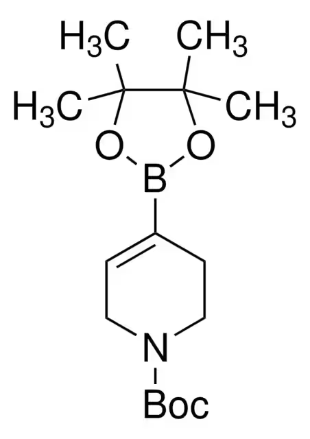 N-Boc-1,2,5,6-tetrahydropyridine-4-boronic acid pinacol ester structure, CAS 286961-14-6