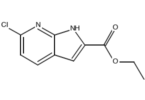 Ethyl 6-chloro-1H-pyrrolo[2,3-b]pyridine-2-carboxylate structure, CAS 287384-84-3