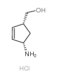 (1R,4S)-4-Aminocyclopentene-1-methanol hydrochloride structure, CAS 287717-44-6