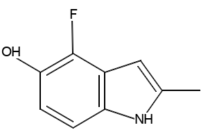 4-Fluoro-5-hydroxy-2-methylindole structure, CAS 288385-88-6