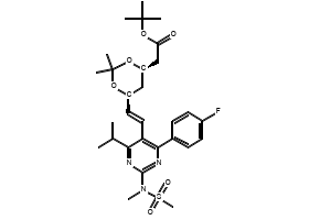 tert-Butyl 6-[(1E)-2-[4-(4-fluorophenyl)-6-(1-methylethyl)-2-[methyl(methylsulfonyl)amino]-5-pyrimidinyl]ethenyl]-2,2-dimethyl-1,3-dioxane-4-acetate structure, CAS 289042-12-2
